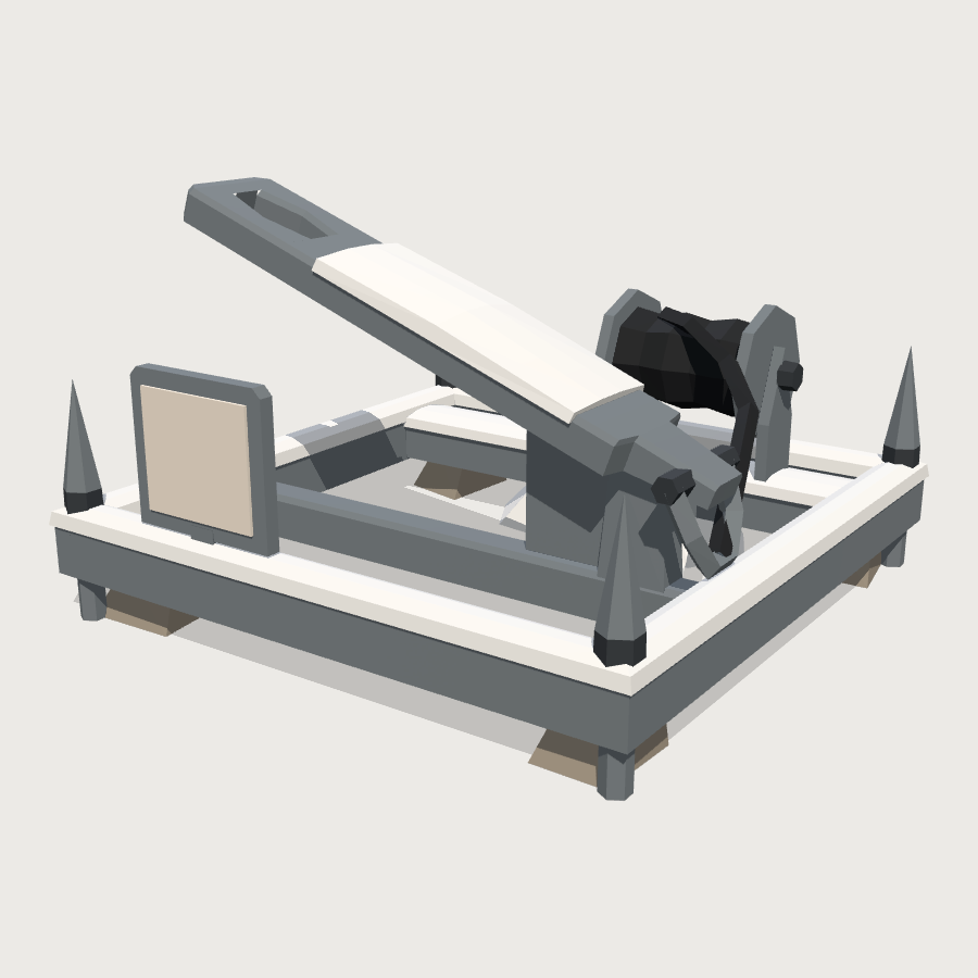 Groomer Winch Anchor low-poly 3D model