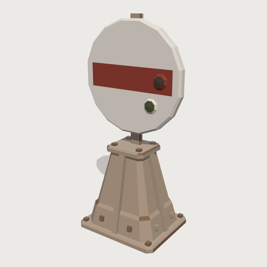 Ground Disc Signal low-poly 3D model