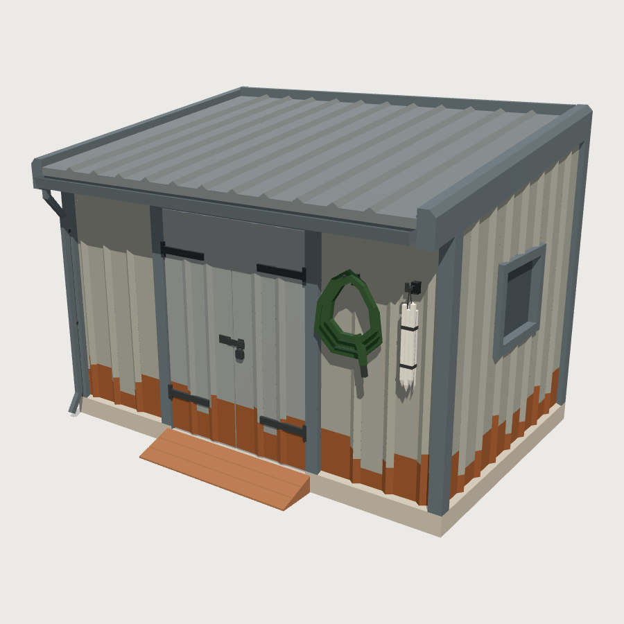 Groundsman's Store Shed low-poly 3D model