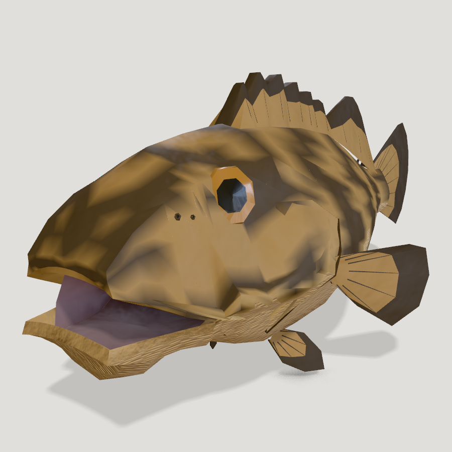 Grouper HD 3D model