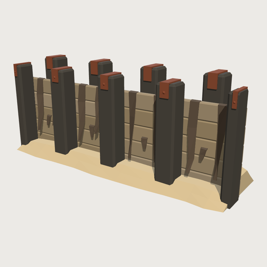 Groyne Run low-poly 3D model
