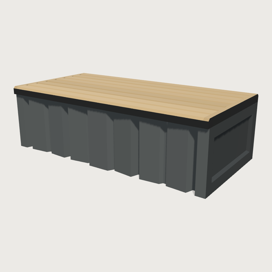 Hall Stage Deck low-poly 3D model