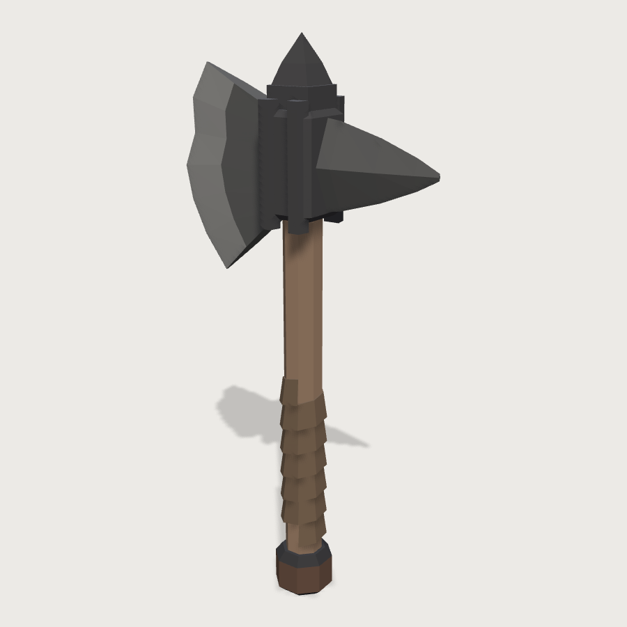 Hand Axe low-poly 3D model