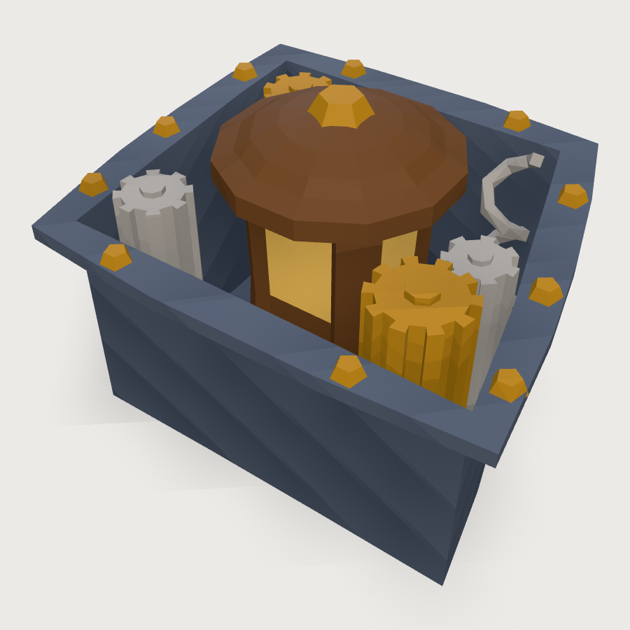 Hand Lantern low-poly 3D model