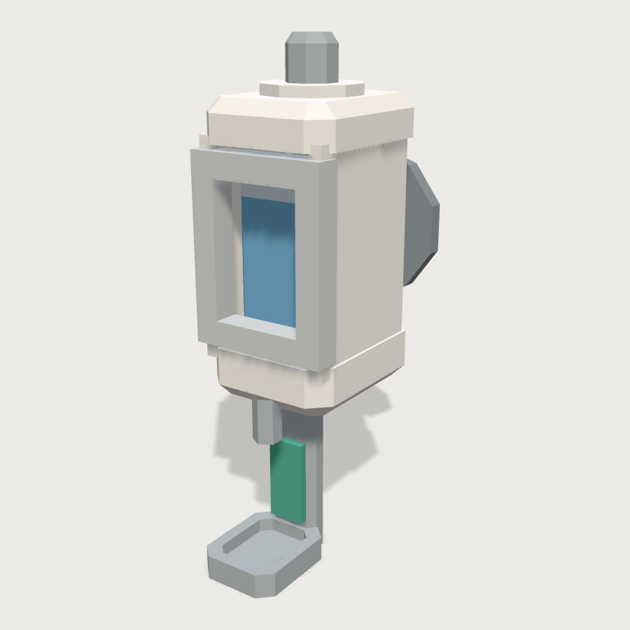 Hand Sanitiser Dispenser low-poly 3D model