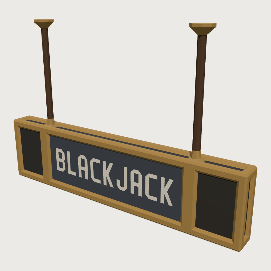 Hanging Pit Sign low-poly 3D model