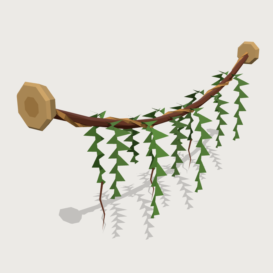 Hanging Vine Run low-poly 3D model