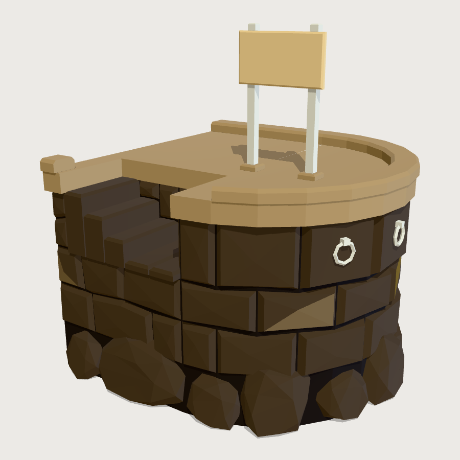 Harbour Jetty Run low-poly 3D model