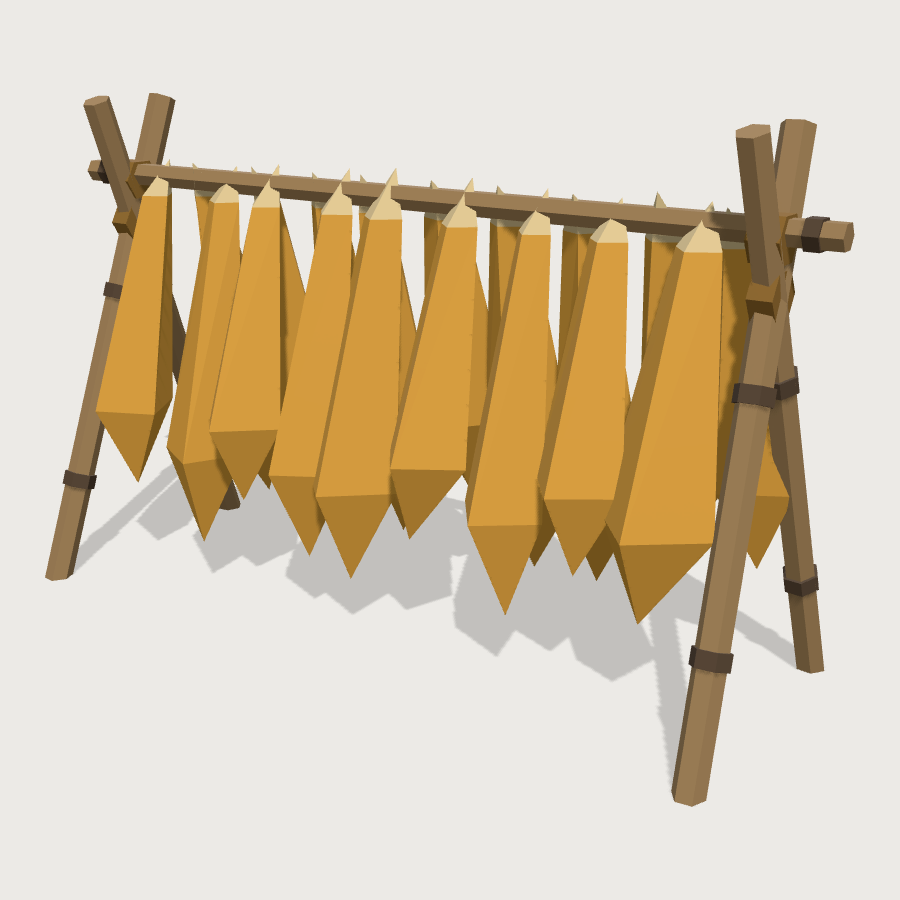 Hasa Rice Drying Rack low-poly 3D model