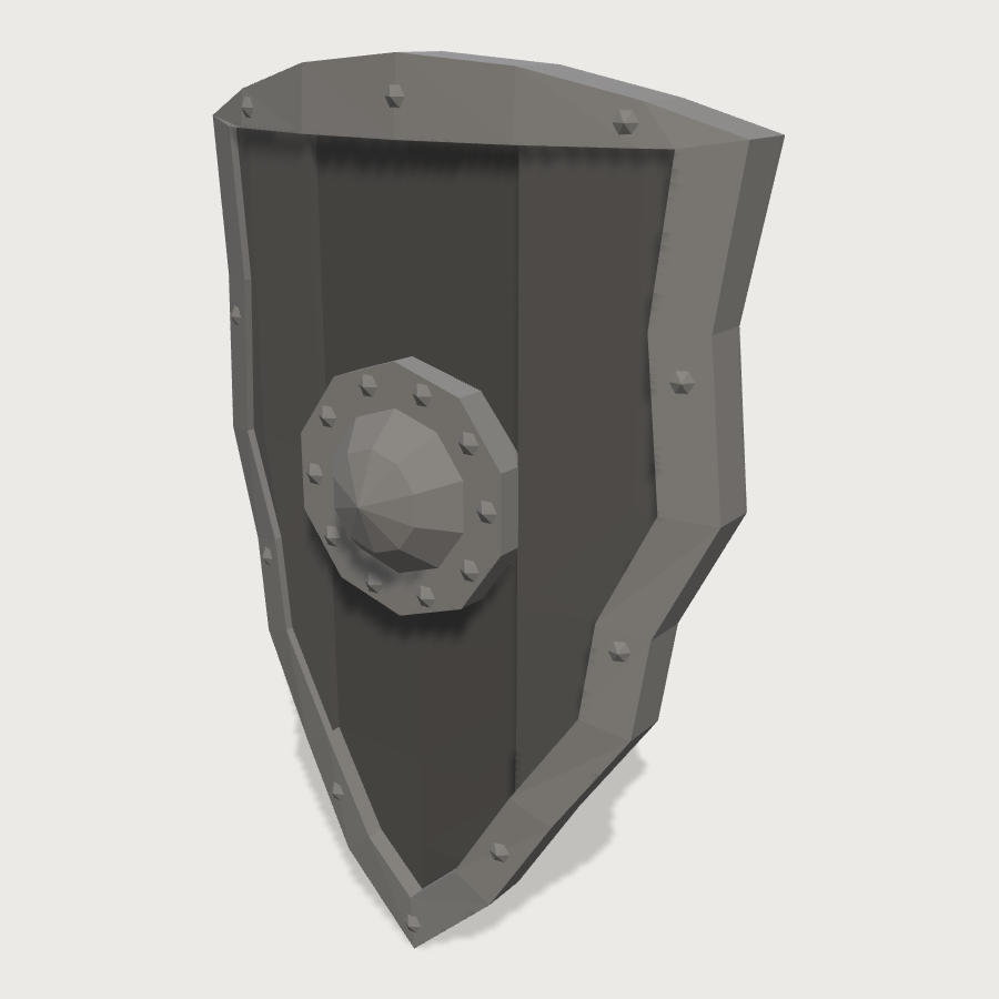 Heater Shield low-poly 3D model
