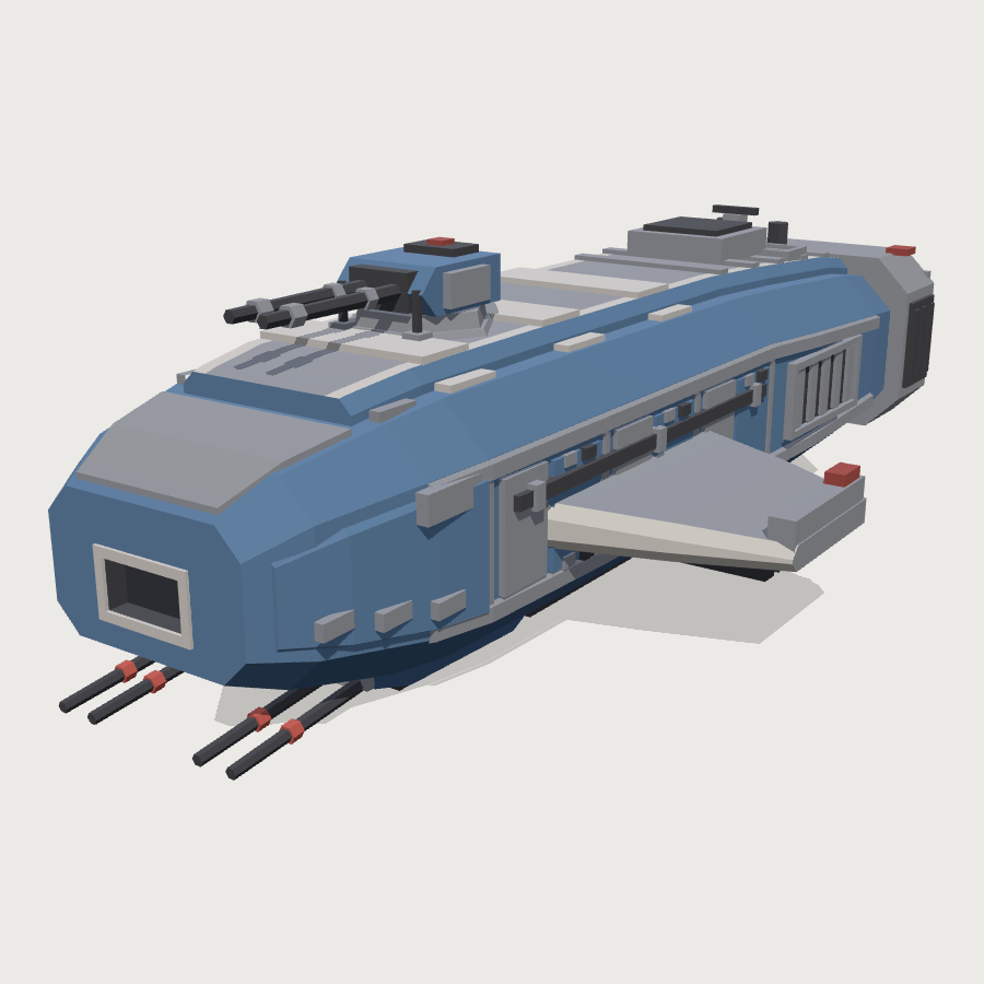 Heavy Bomber low-poly 3D model