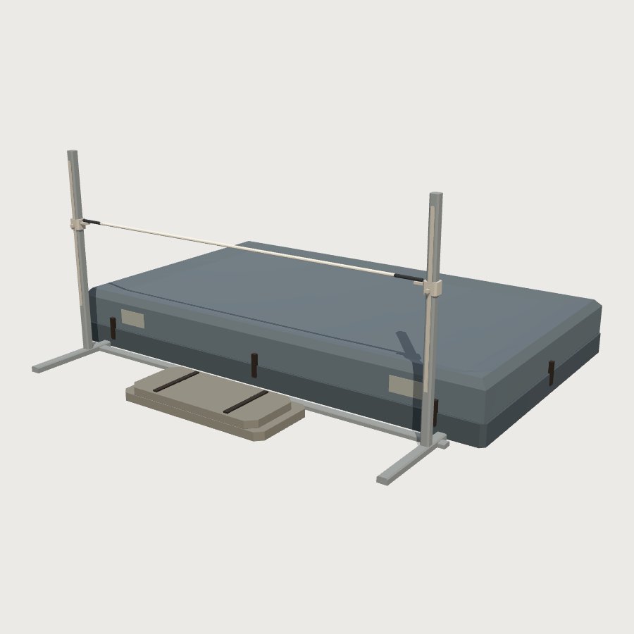 High Jump Apparatus low-poly 3D model
