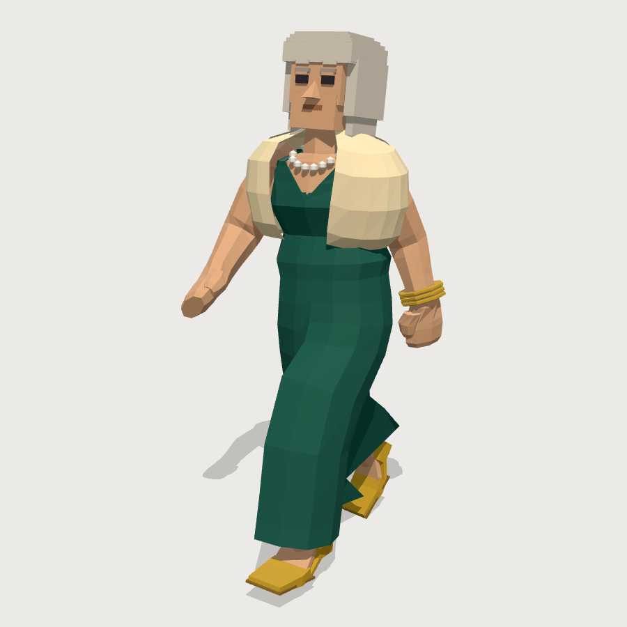 High Roller low-poly 3D model