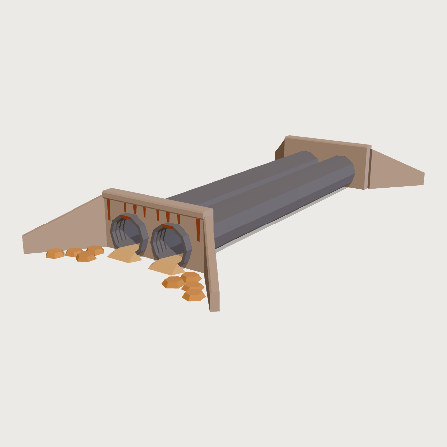 Highway Culvert low-poly 3D model