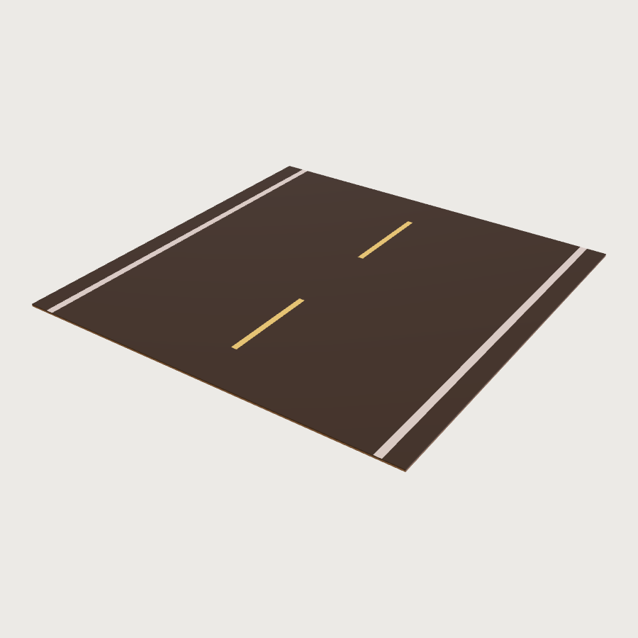 Highway Tile low-poly 3D model