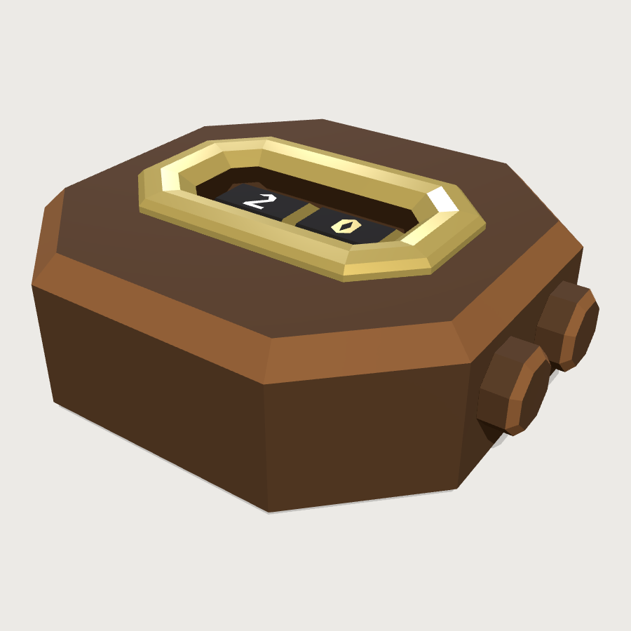 Hit Point Dial low-poly 3D model