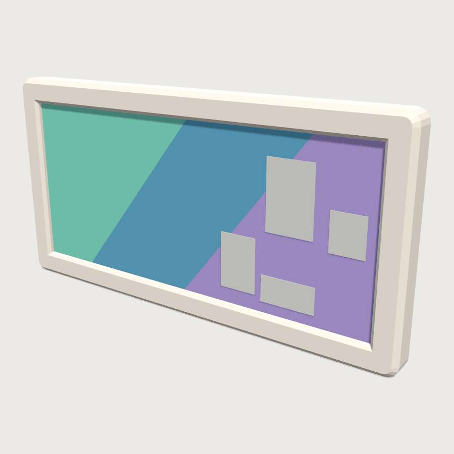 Holo Billboard Frame low-poly 3D model