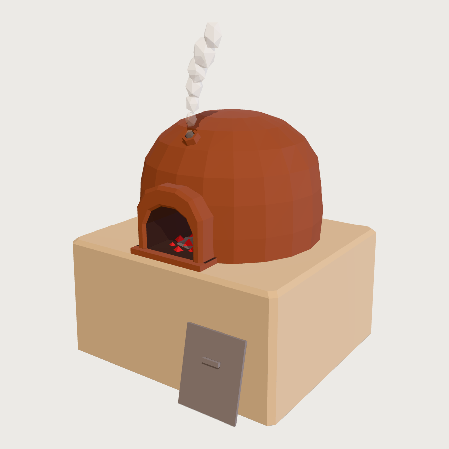 Hornito low-poly 3D model