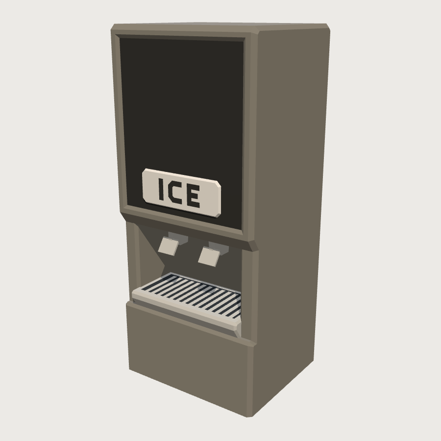 Hotel Ice Machine low-poly 3D model
