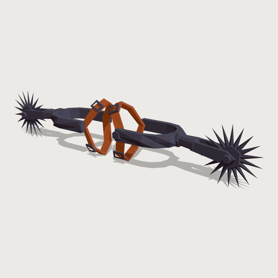 Huaso Spurs low-poly 3D model