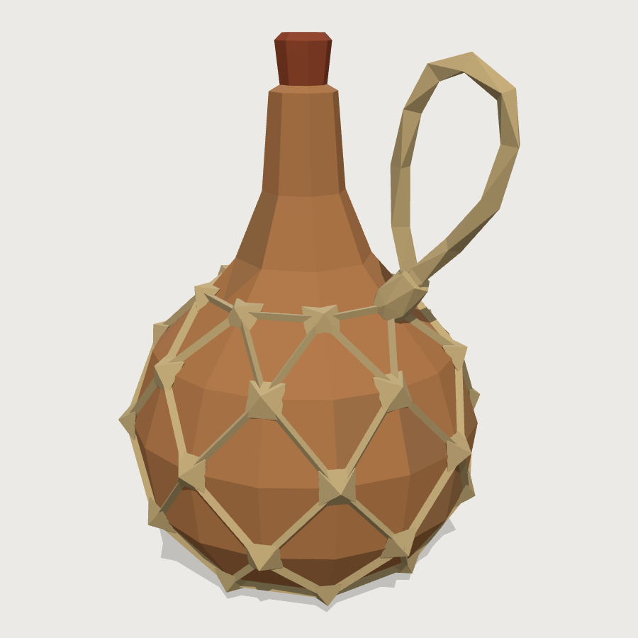 Hue Gourd Vessel low-poly 3D model