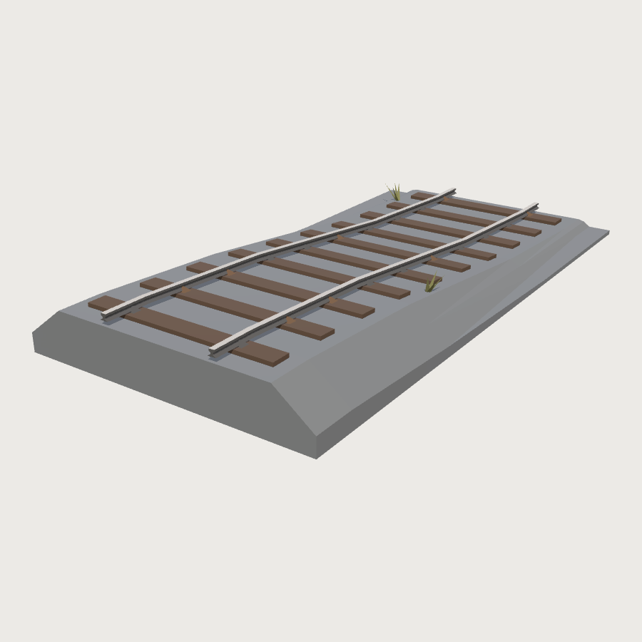 Incline Track low-poly 3D model