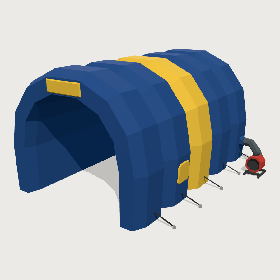 Inflatable Team Tunnel low-poly 3D model