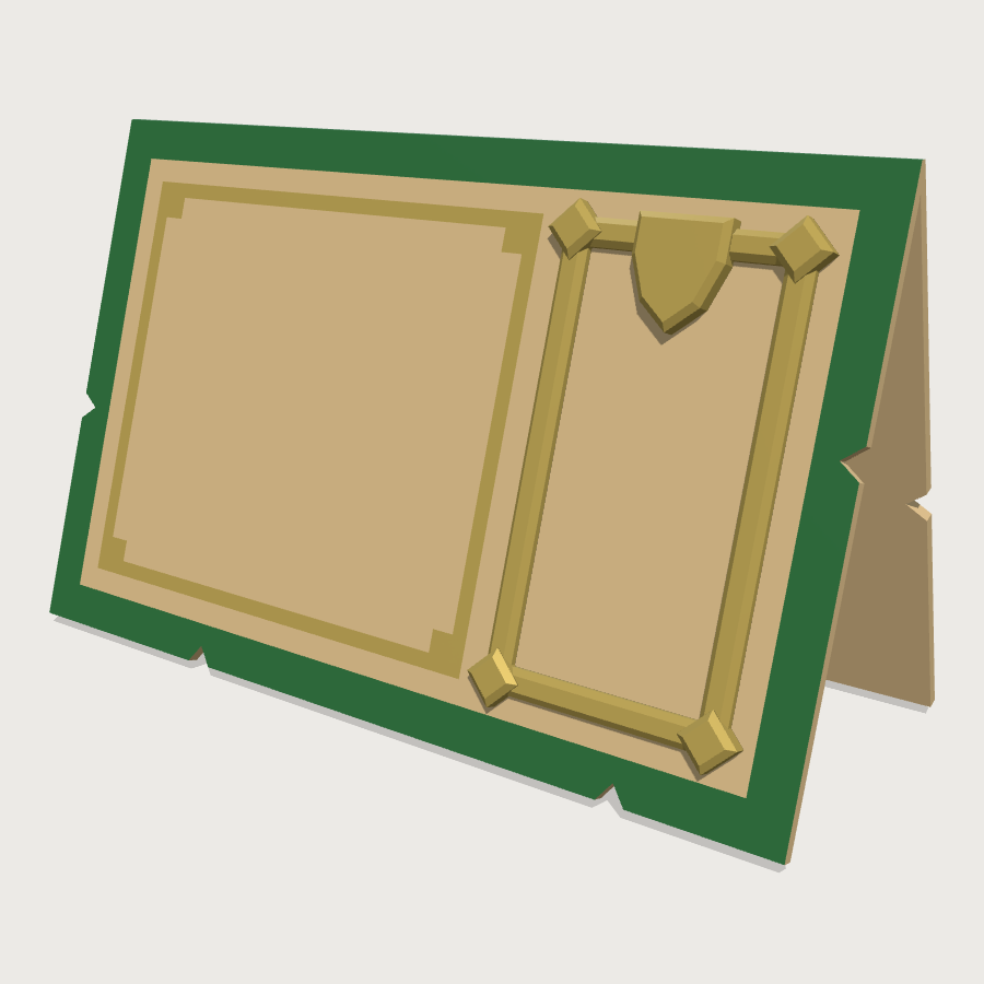 Initiative Tent Card low-poly 3D model