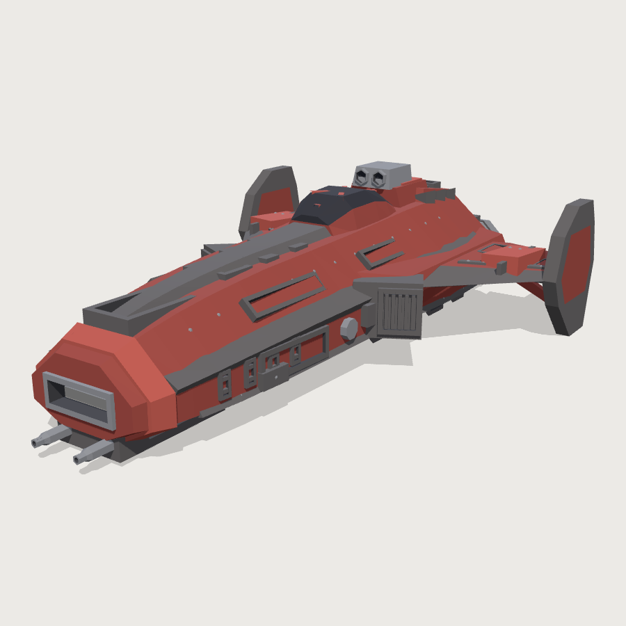 Interceptor low-poly 3D model