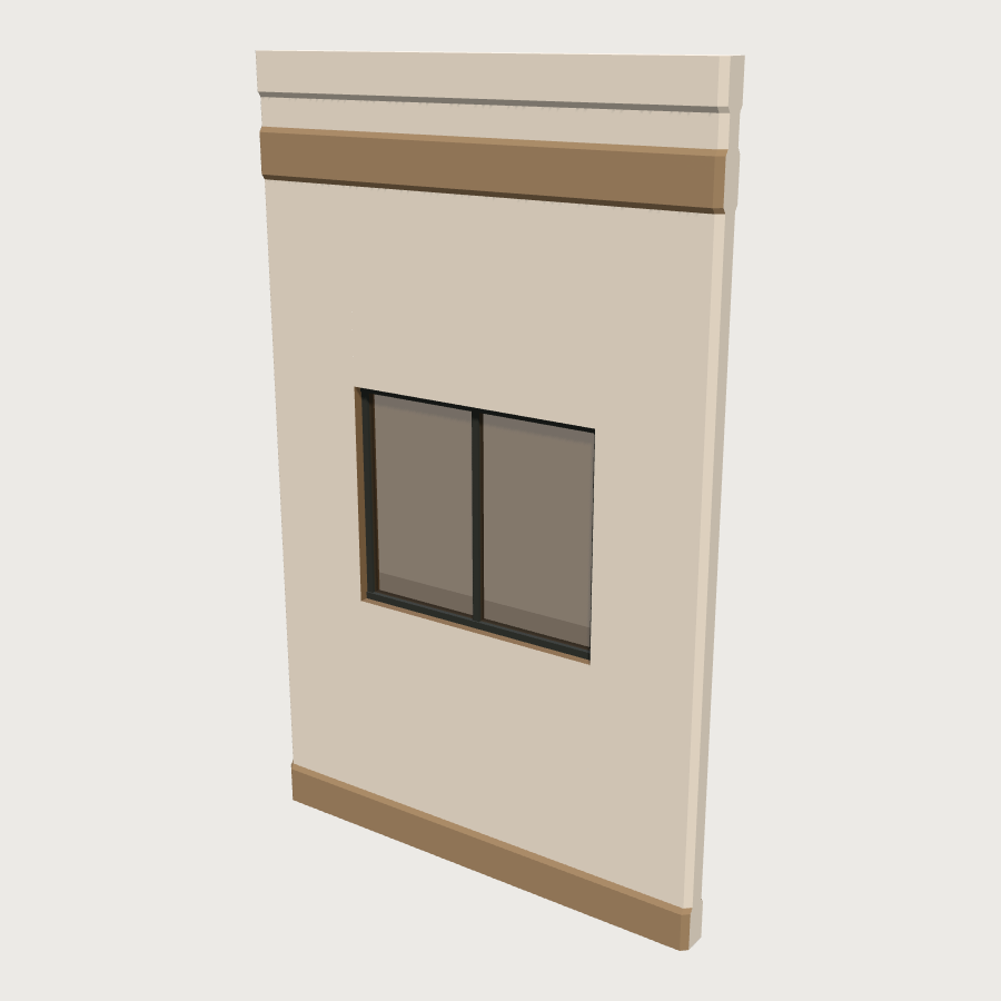 Interior Partition Wall low-poly 3D model
