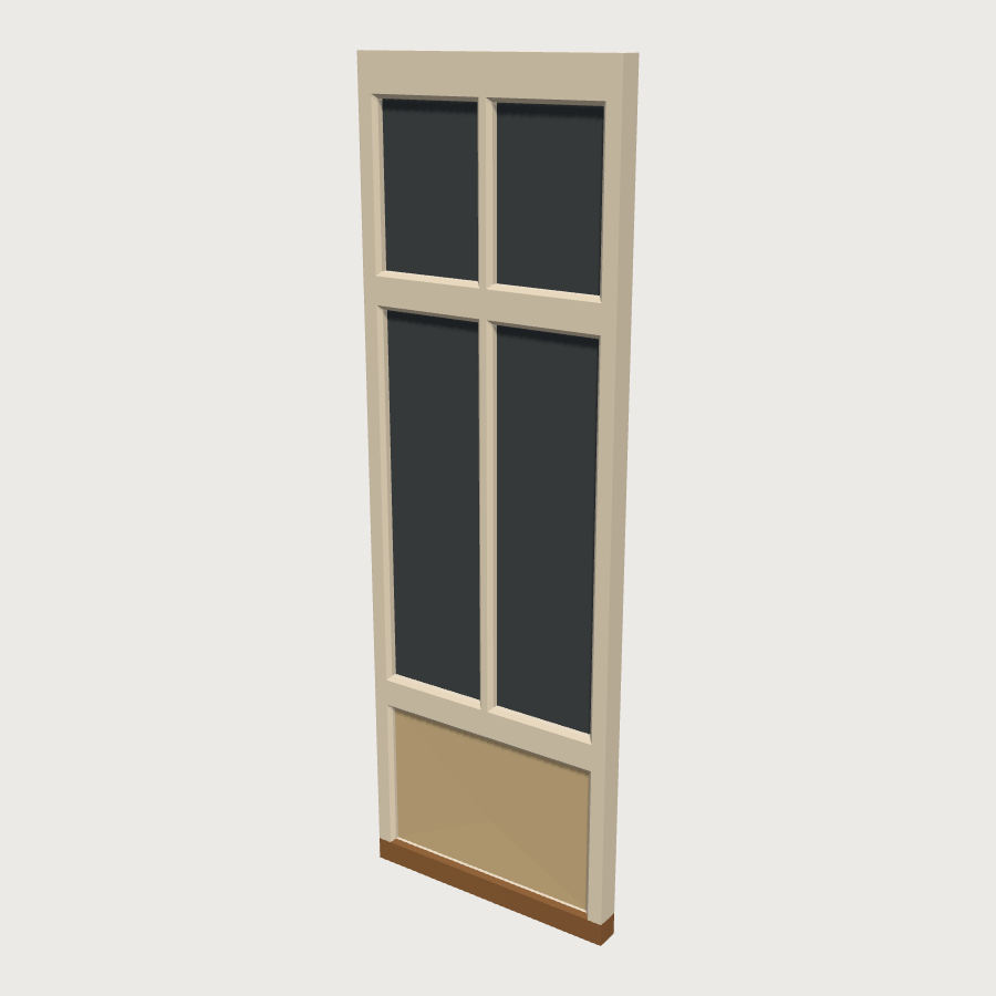Internal Partition Wall low-poly 3D model