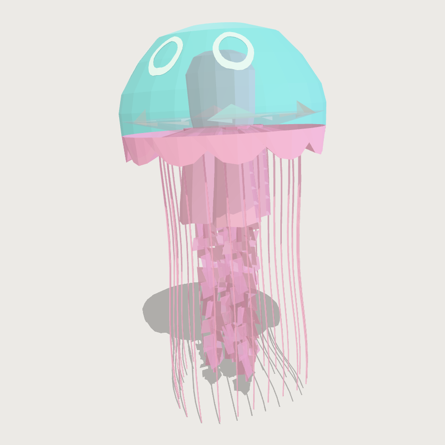 Jellyfish low-poly 3D model