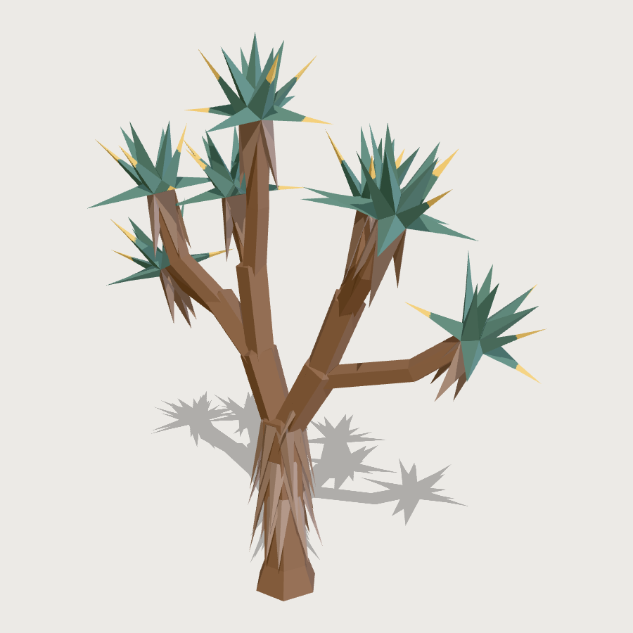 Joshua Tree low-poly 3D model