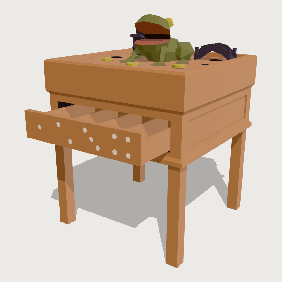 Juego de la Rana low-poly 3D model