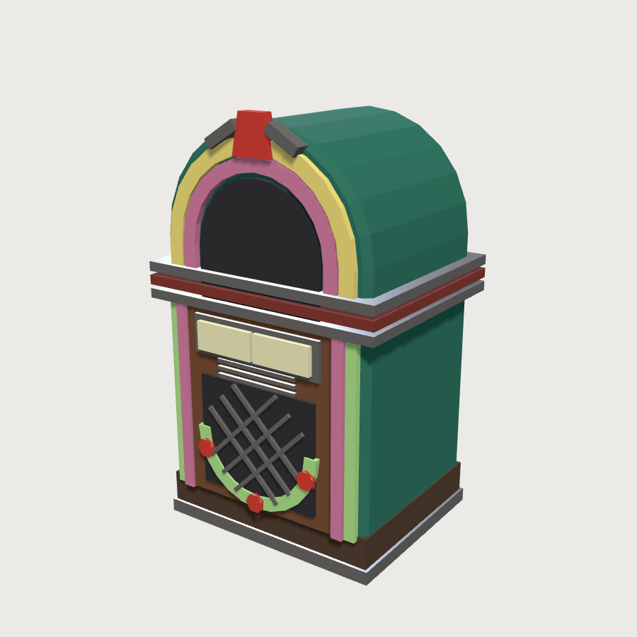 Jukebox low-poly 3D model