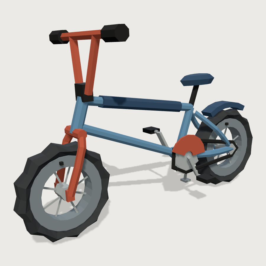 Kid's BMX Bike low-poly 3D model