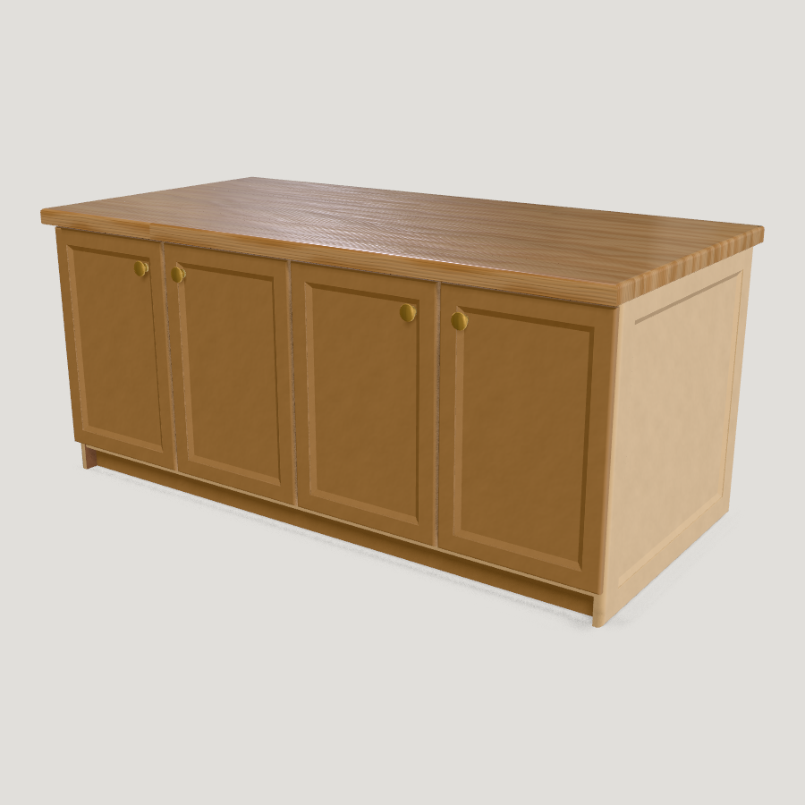 Kitchen Island HD 3D model