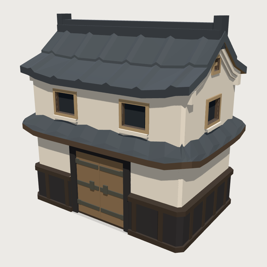 Kura Storehouse low-poly 3D model