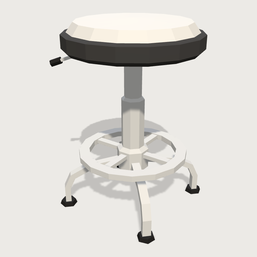 Lab Stool low-poly 3D model
