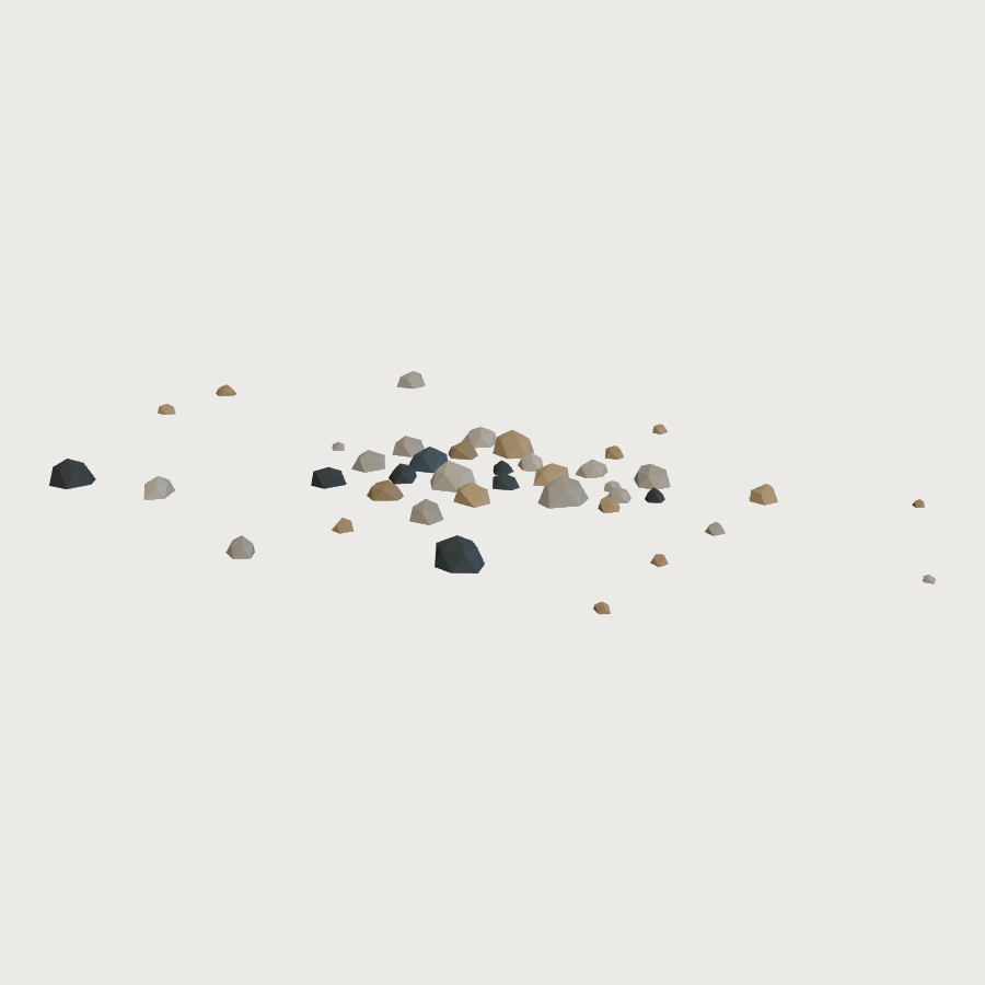 Lake Pebbles low-poly 3D model