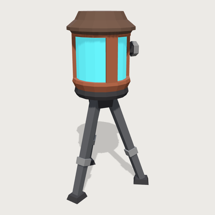 Landing Beacon low-poly 3D model