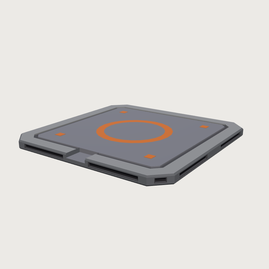 Landing Pad low-poly 3D model