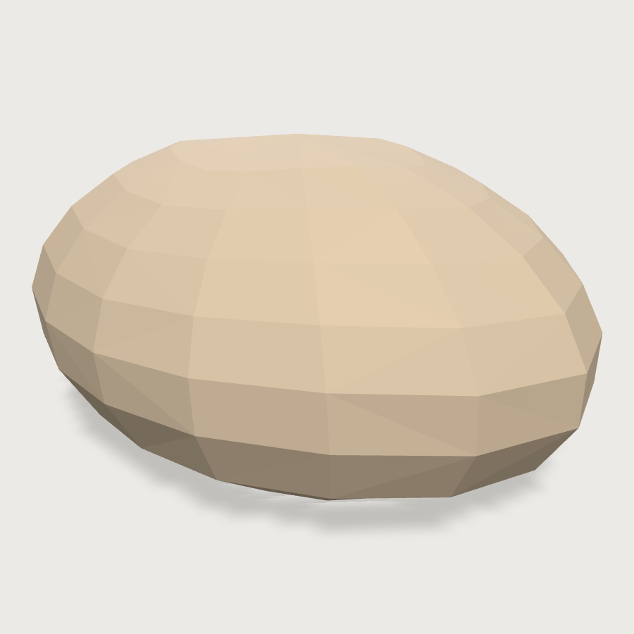 Landscape Pebble low-poly 3D model