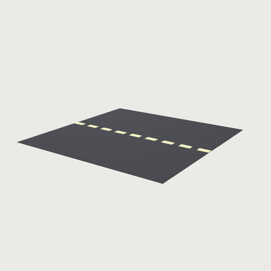 Lane-marking-decal low-poly 3D model