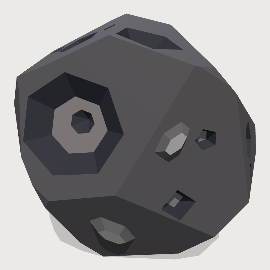 Large Asteroid low-poly 3D model