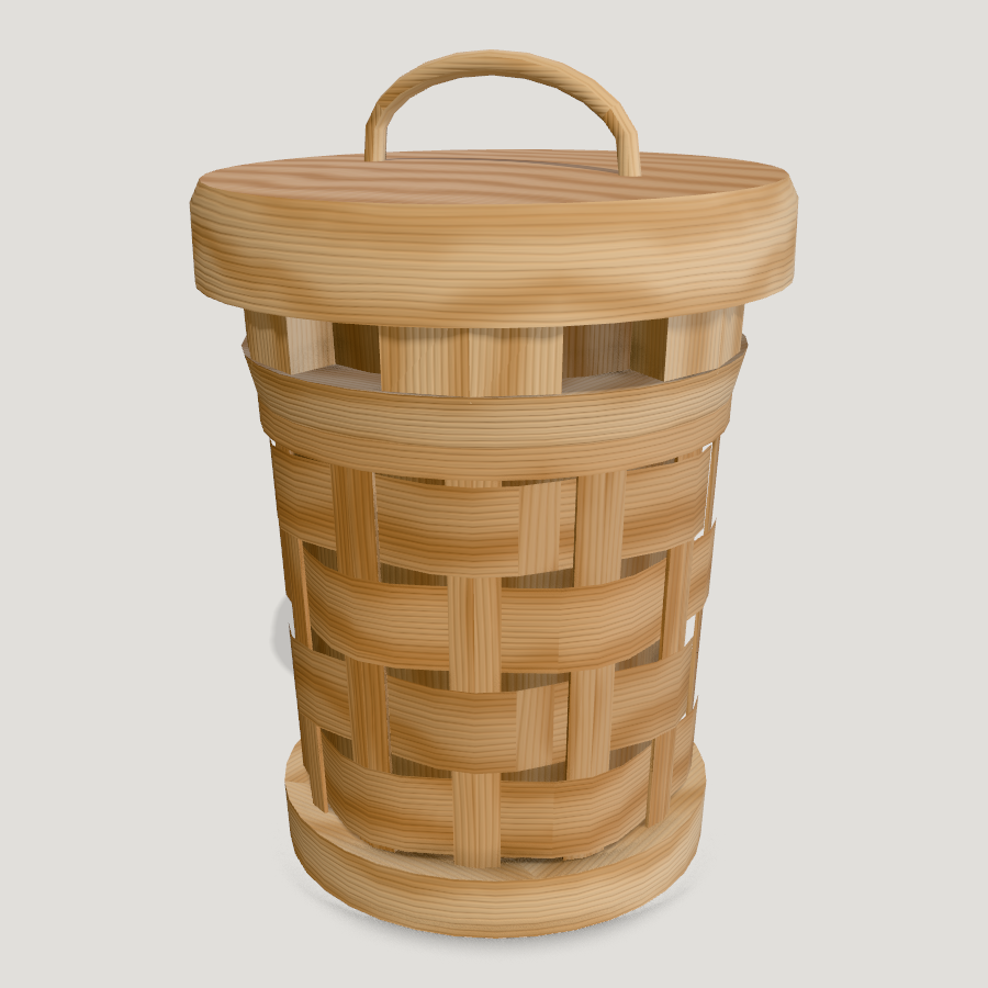 Laundry Basket HD 3D model
