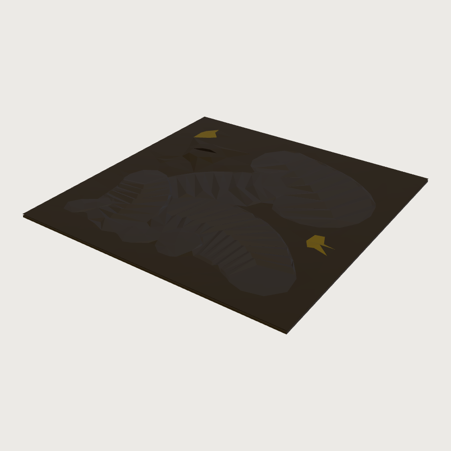 Lava Field Tile low-poly 3D model