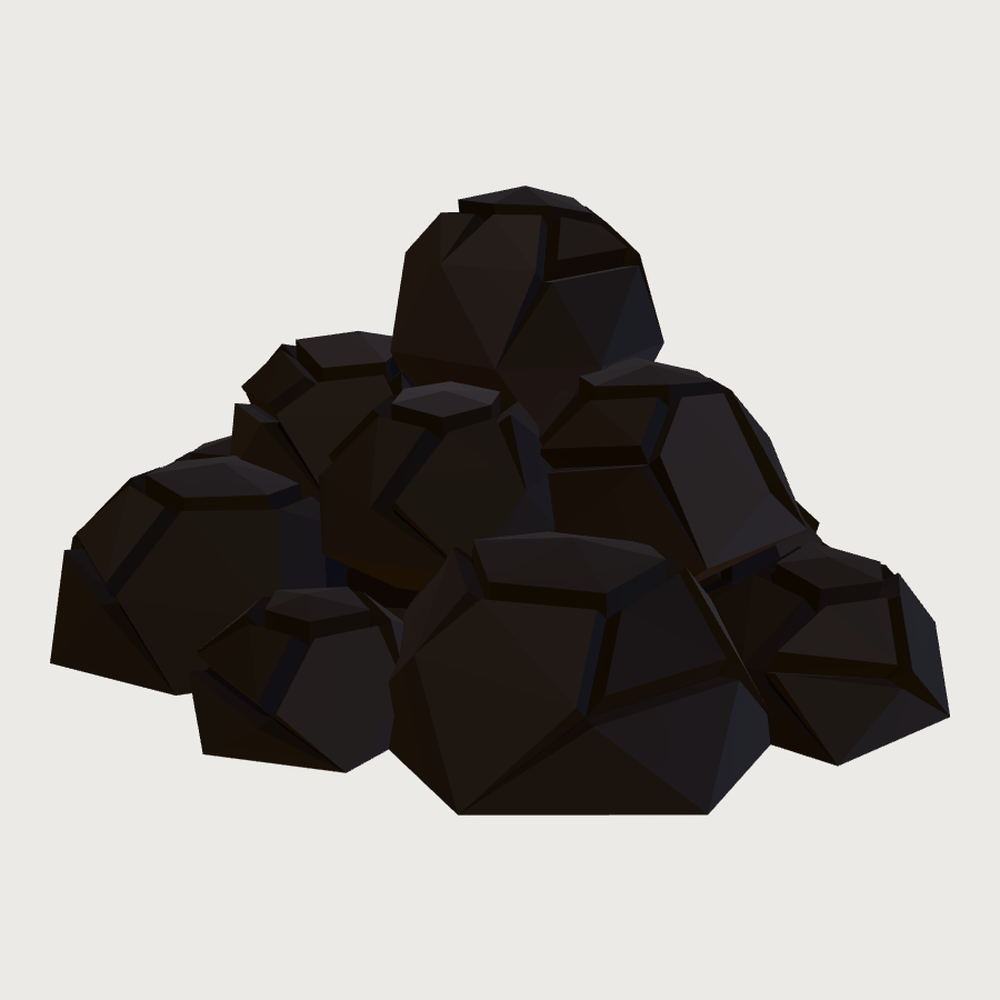 Lava Rock Pile low-poly 3D model