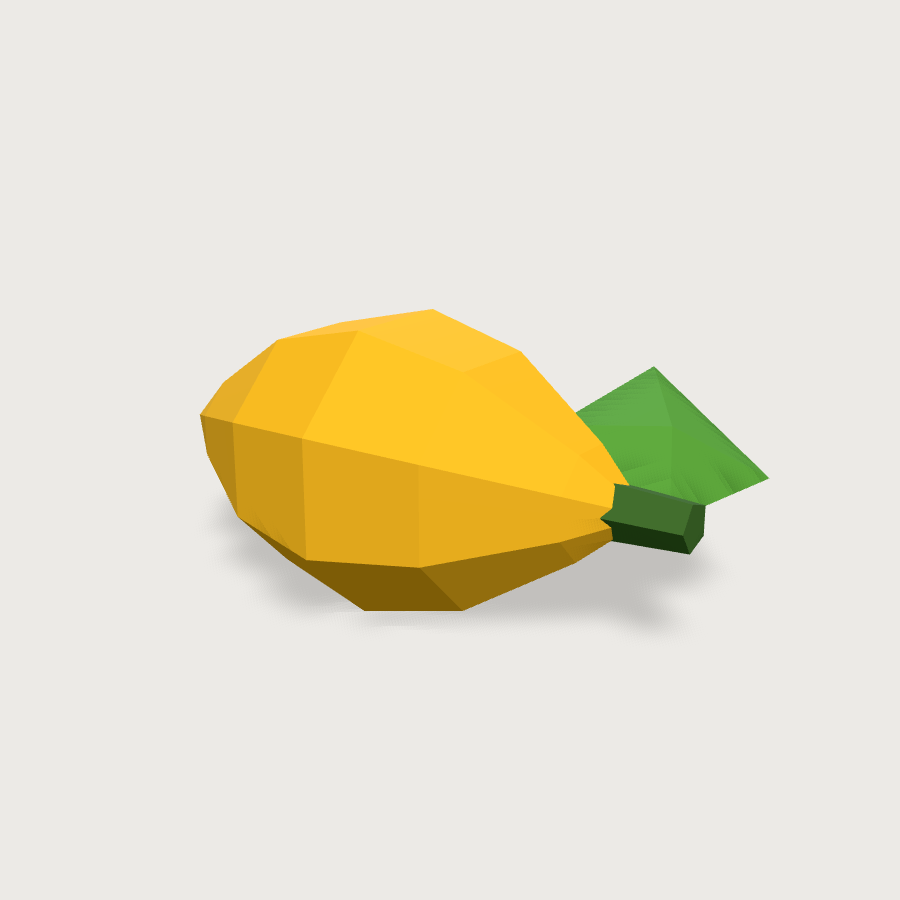 Lemon low-poly 3D model