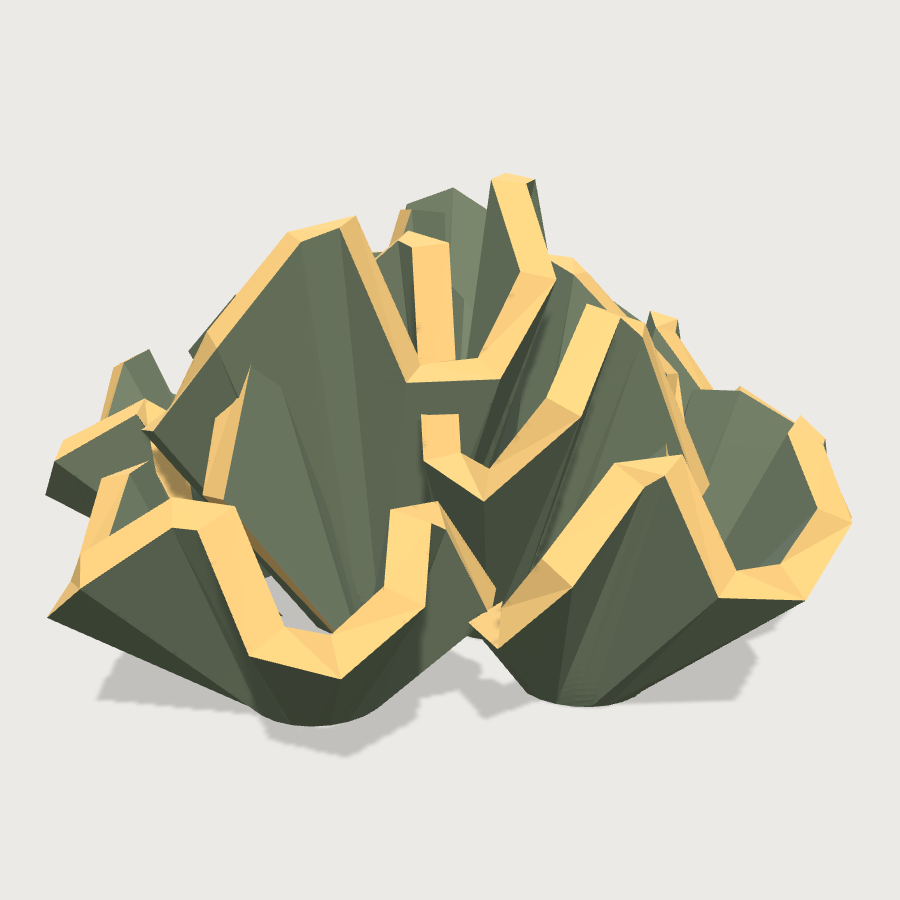 Lettuce Coral low-poly 3D model